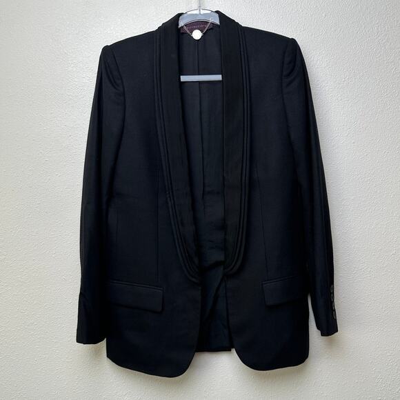 Stella McCartney Black Tuxedo Blazer Women US 8 IT 44 Shawl Lapel - Picture 2 of 14